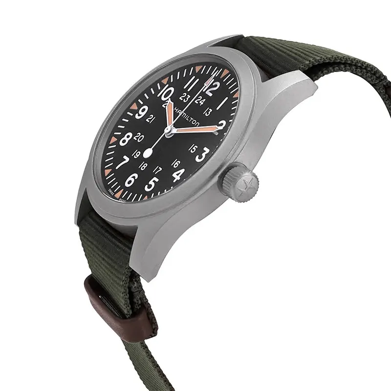 Hamilton Khaki Field Mechanical Textile Band Men's Watch- H69529933